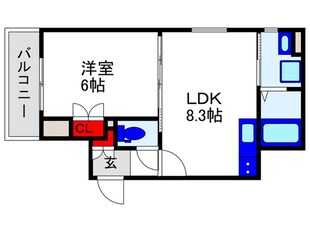 クリエオーレ箕輪の物件間取画像